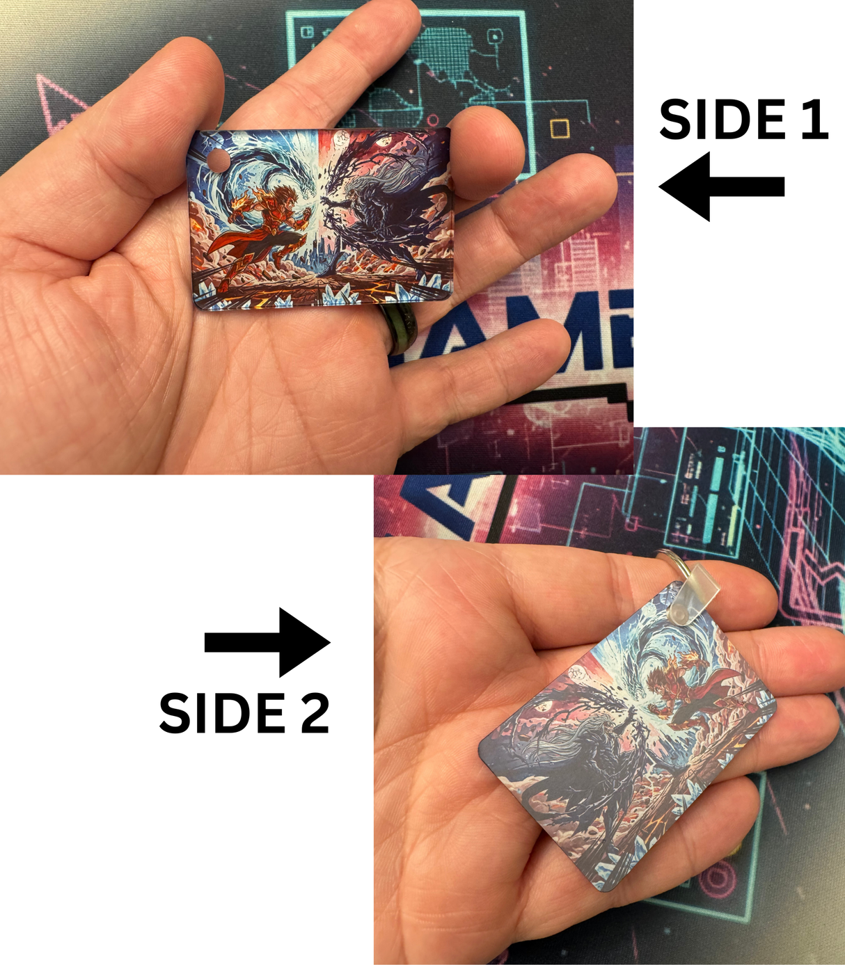 Acrylic Keychain - Customized Size 2.5 Inch X 1.5 inch One Sided Picture