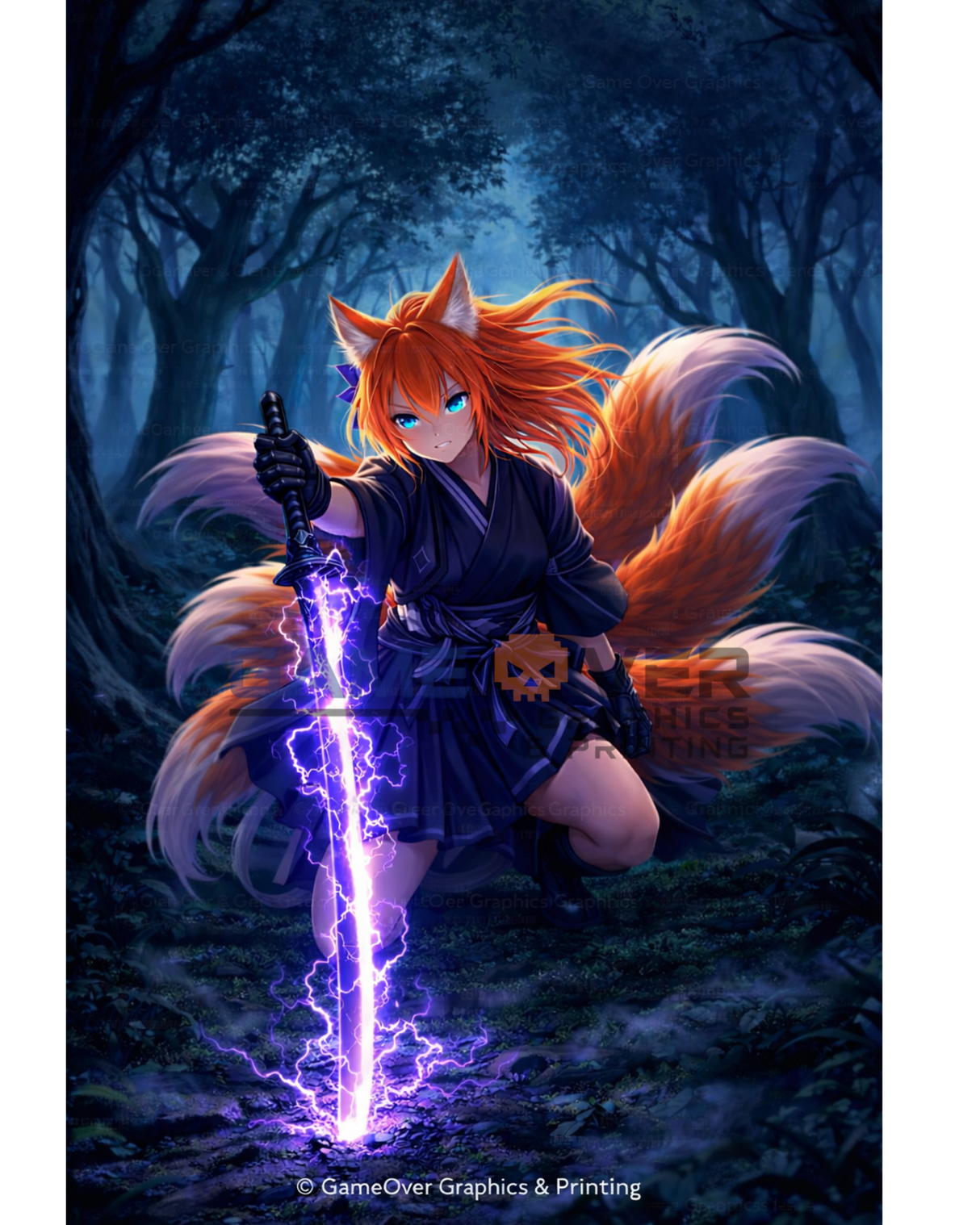 Foxblade Sentinel Metal Print 8" X 10"