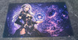 Large mouse pad with an anime character and cosmic design.