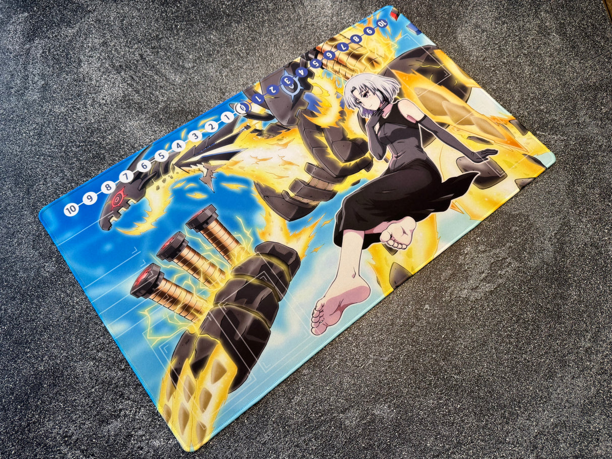 Astral Thunder Dragon VARIANT 2 Playmat 24" Wide X 14" Height Playmat