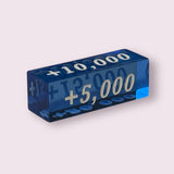 Transparent Solid Series Power Dice - Faces: 5,000, 10,000, 15,000, 20,000