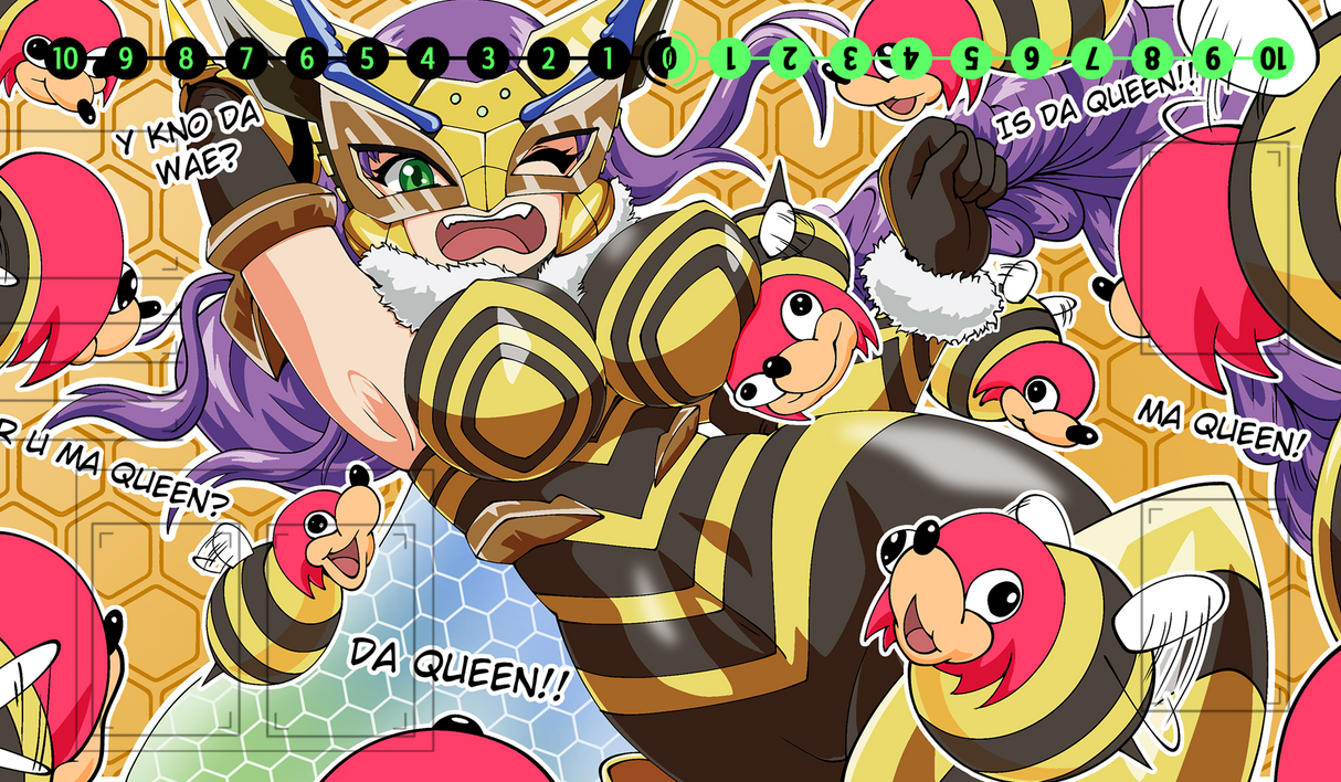 Queen Bee Variant 2 Playmat 24" Wide X 14" Height Playmat