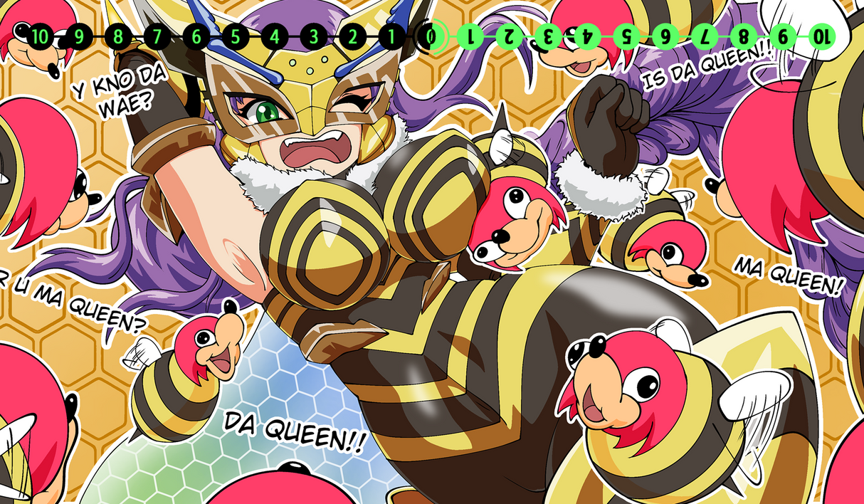 Queen Bee Variant 2 Playmat 24" Wide X 14" Height Playmat