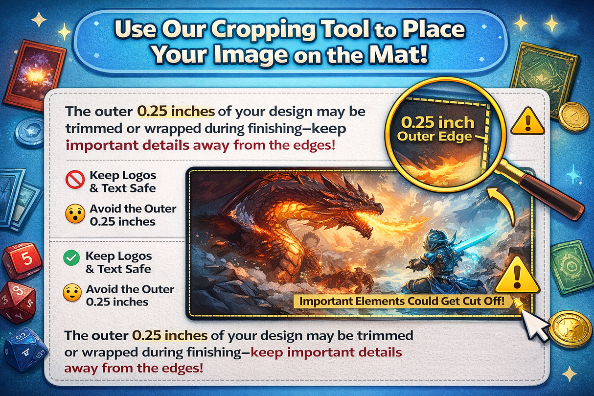 Playmat/Gaming Mousepad - Customized 14 Inch X 24 Inch, 2.5 MM Thickness